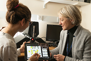 Professor Claire Hogg (right) and research associate Andreia Pinto with COSMONiO NOUS