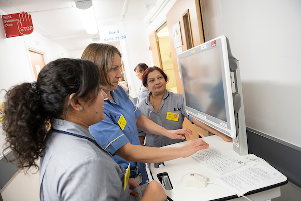 Nurses team at Harefield Hospital