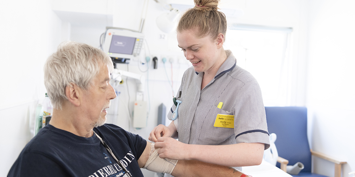 Nurse treating patients