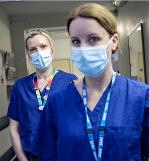 Louise Croft with colleague Laura Davis