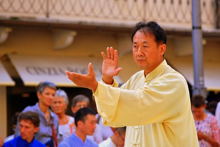 A person doing tai chi