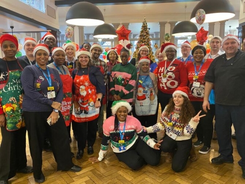 Catering team at St Thomas' Hospital. 