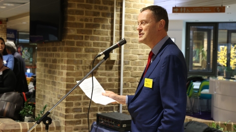 Professor Dudley Penell at a reception to mark the installation of the new scanner