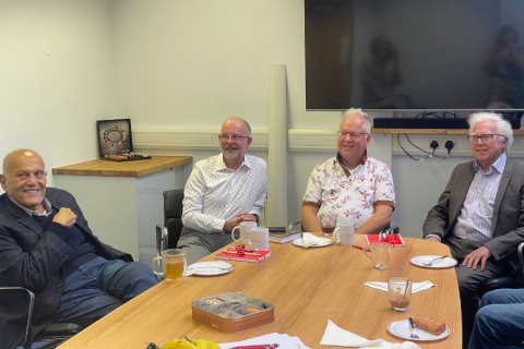 Prof Sir Magdi Yacoub, Clive, Bert and Dr Andrew Mitchell